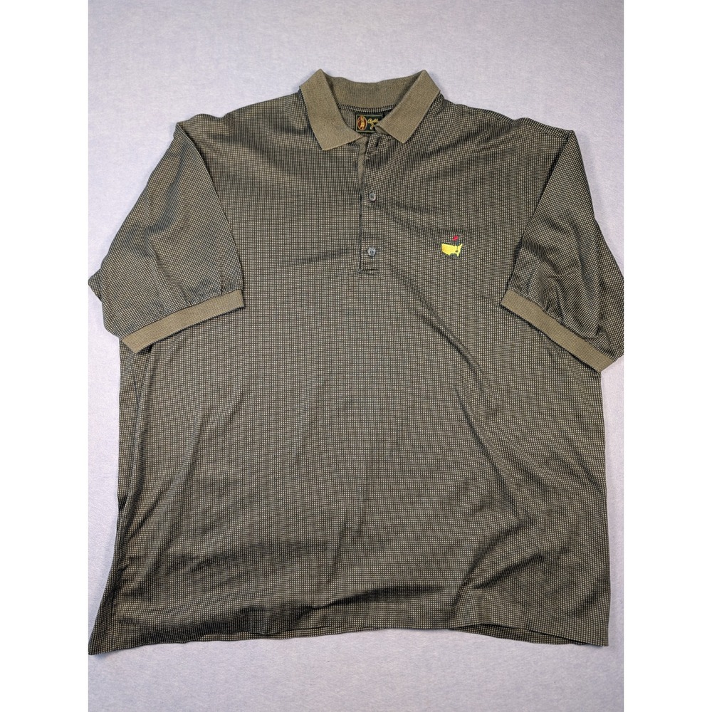 Bobby Jones Polo Shirt Mens XL Green Vintage Masters Golf Cotton Italy Excellent